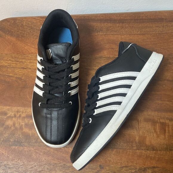K-Swiss Varsity Black White Low Shoes Sneakers - Picture 10 of 10
